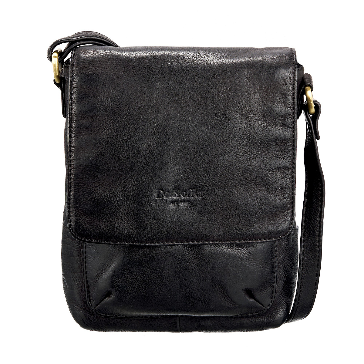 Сумка через плечо Dr.Koffer из натуральной кожи черная