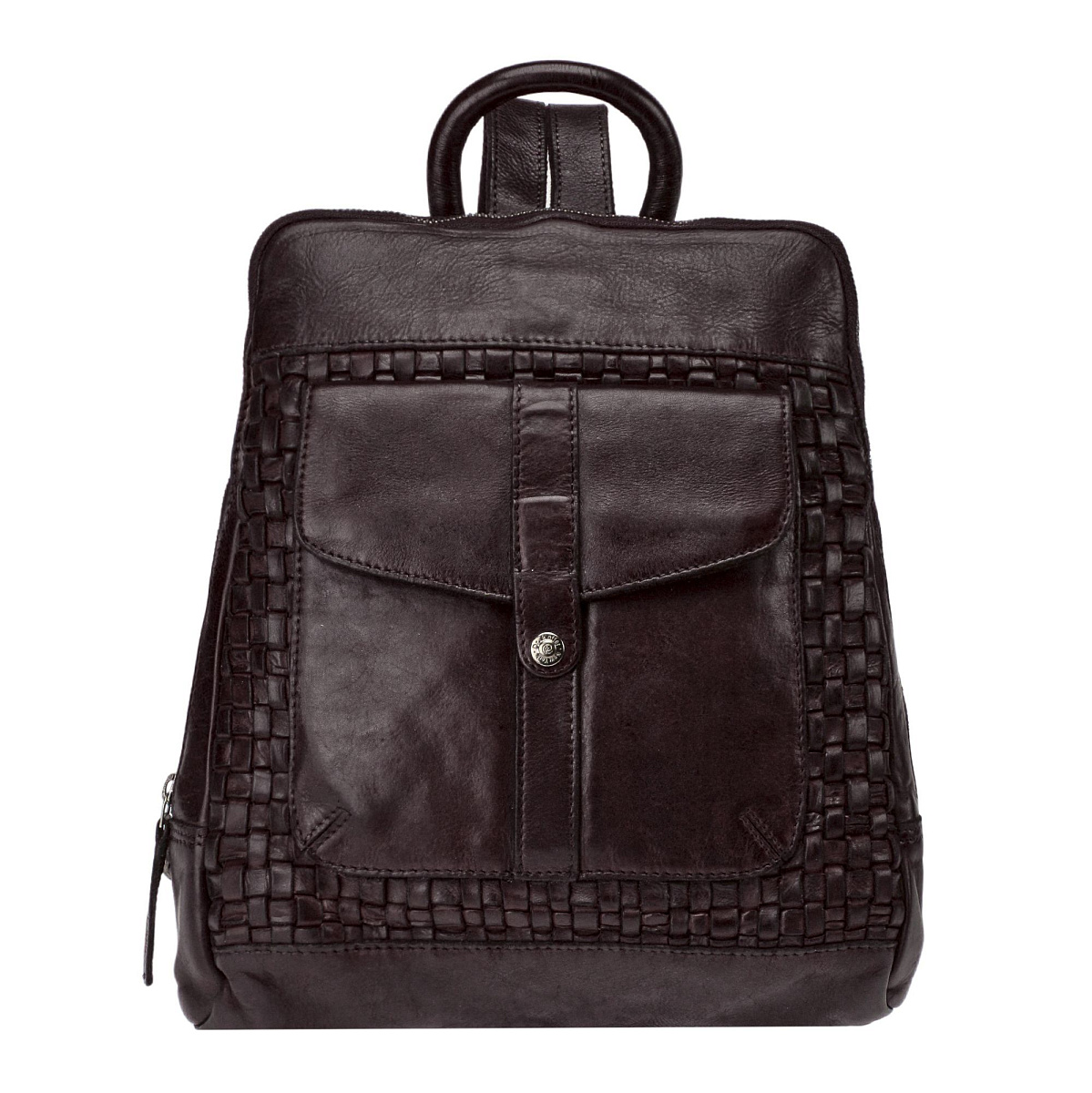 Рюкзак Dr.Koffer из натуральной кожи темно-коричневый
