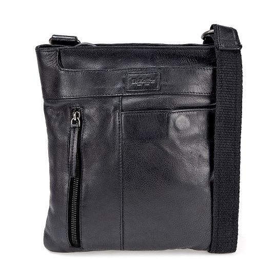Сумка через плечо Dr.Koffer из натуральной кожи черная
