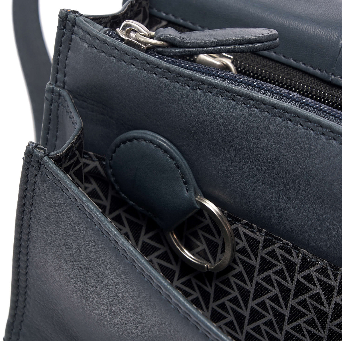 Сумка через плечо Dr.Koffer из натуральной кожи синяя