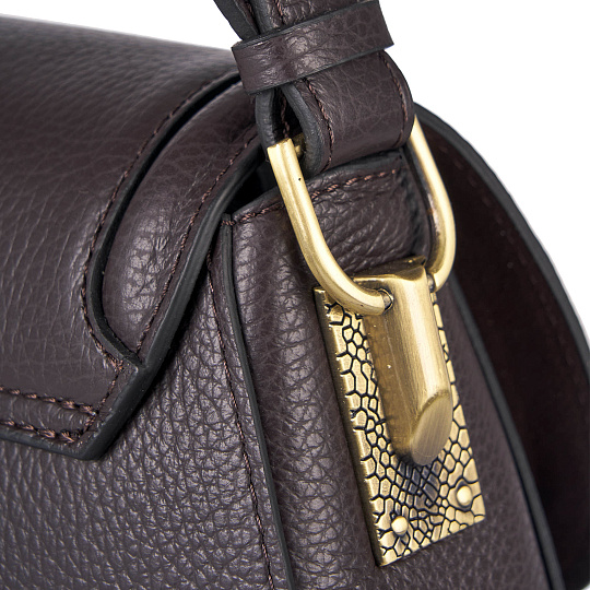 Женская сумка Dr. Koffer из натуральной кожи коричневая