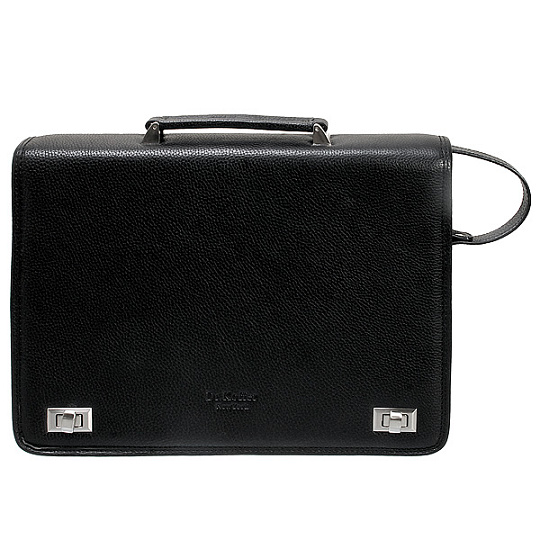 Портфель Dr.Koffer из натуральной кожи черный