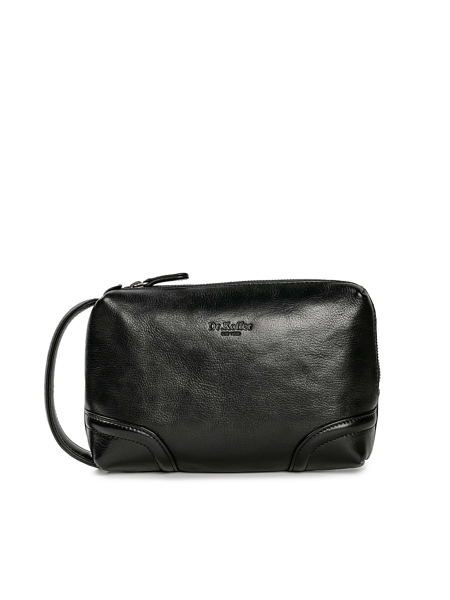 Сумка-визитка Dr. Koffer из натуральной кожи черная
