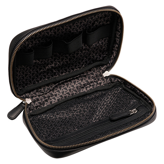 Несессер Dr. Koffer из натуральной кожи черный