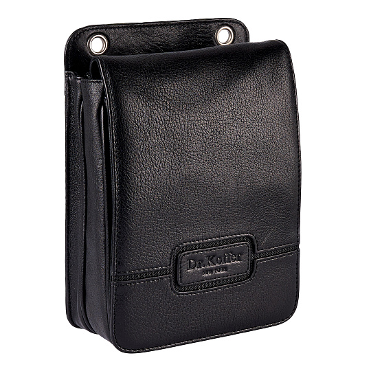 Сумка через плечо Dr.Koffer из натуральной кожи черная