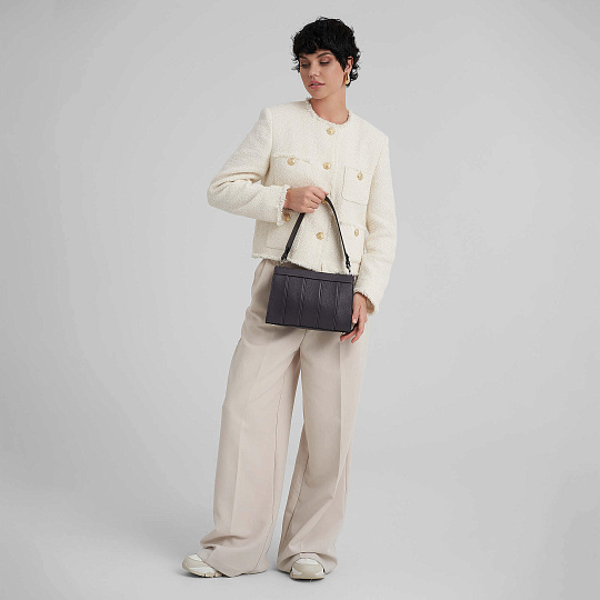 Женская сумка Dr. Koffer из натуральной кожи фиолетовая