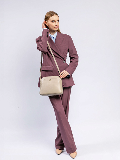 Женская сумка Dr. Koffer из натуральной кожи бежевая