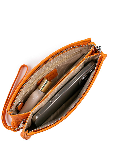 Косметичка Dr.Koffer из натуральной кожи оранжевая