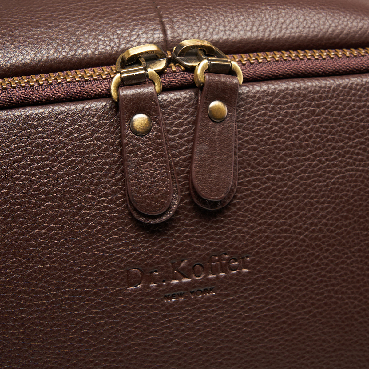 Рюкзак Dr.Koffer из натуральной кожи темно-коричневый