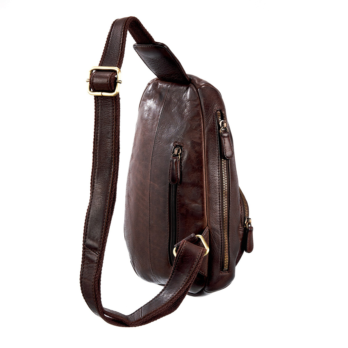 Рюкзак Dr.Koffer из натуральной кожи темно-коричневый