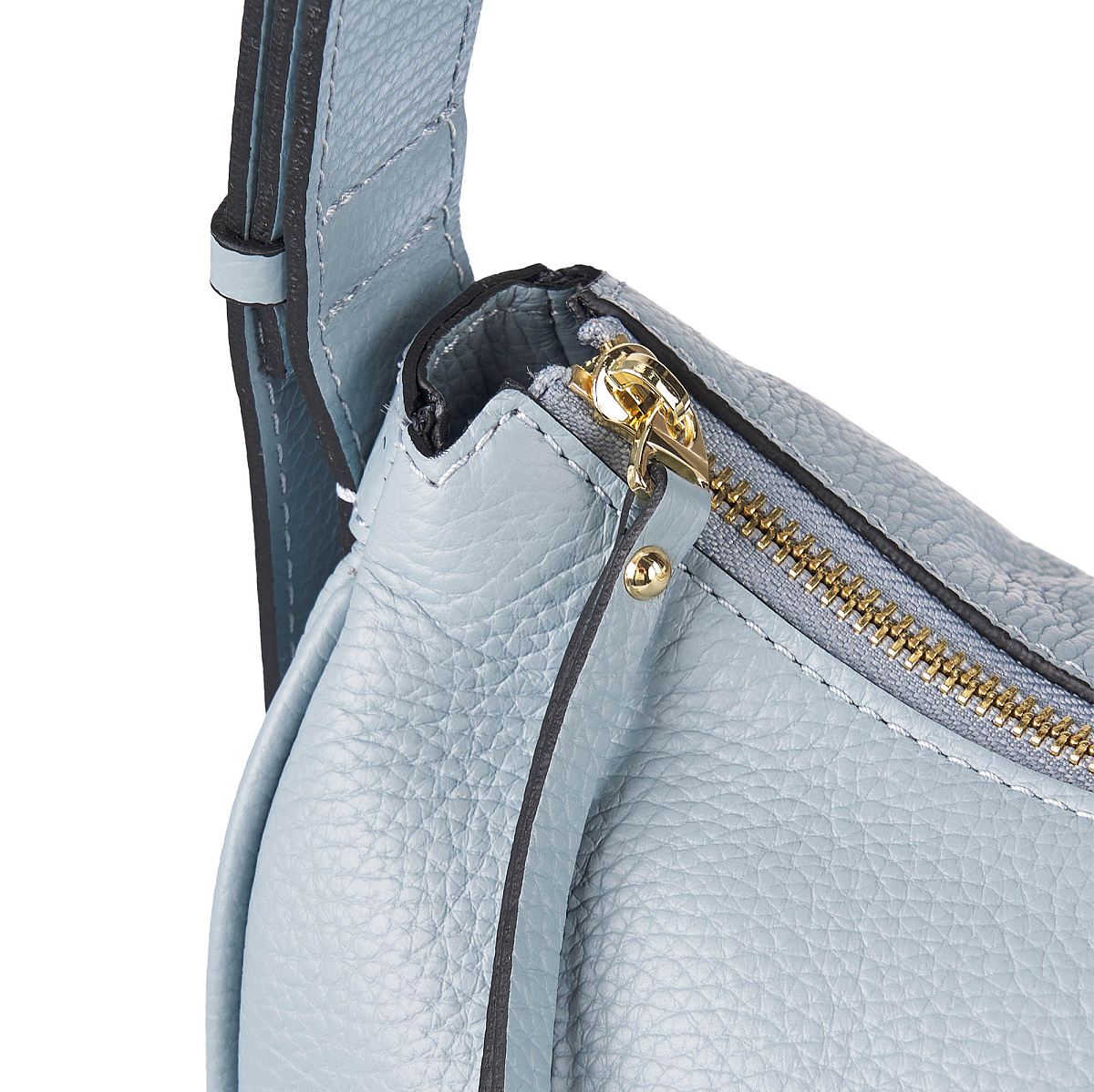 Женская сумка Dr. Koffer из натуральной кожи голубая