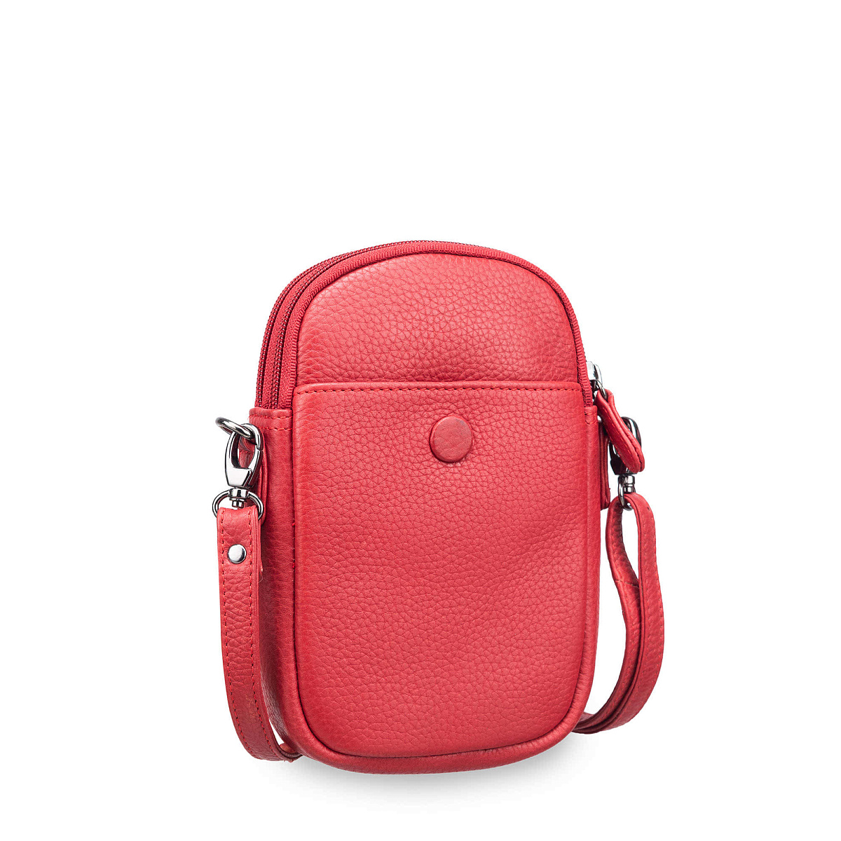 Сумка через плечо Dr.Koffer из натуральной кожи красная