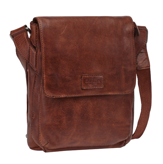 Сумка через плечо Dr.Koffer из натуральной кожи коричневая