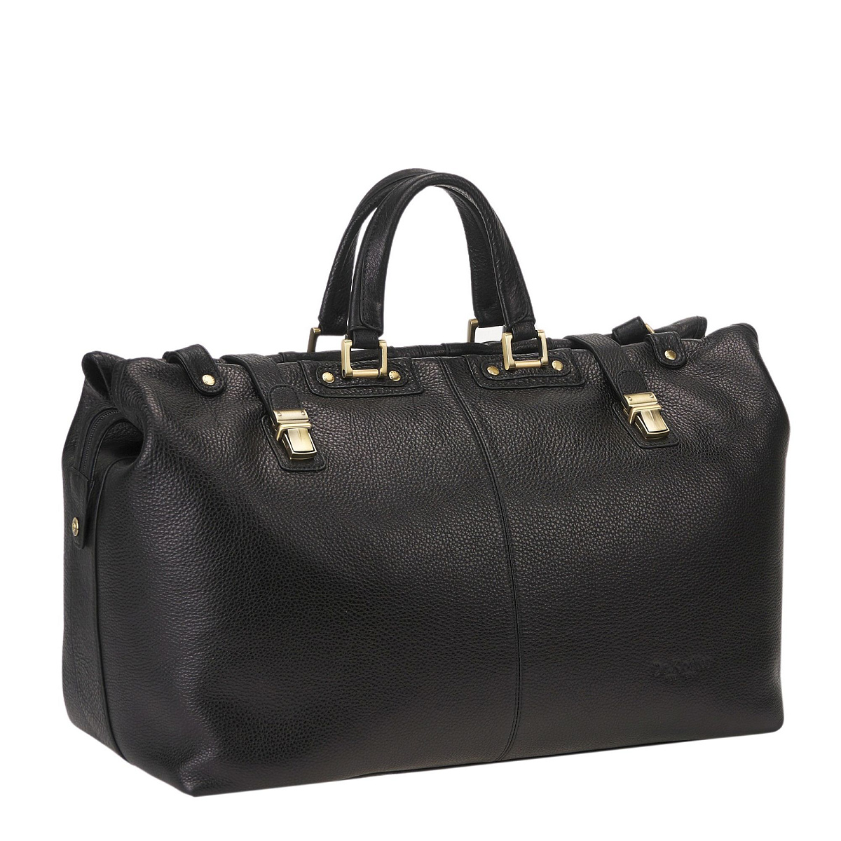 Сумка дорожная Dr.Koffer из натуральной кожи черная