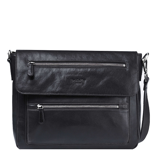 Деловая сумка Dr.Koffer из натуральной кожи черная