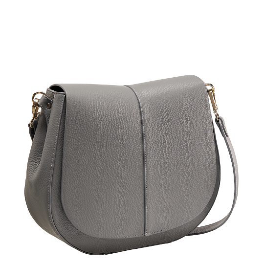 Женская сумка  Dr. Koffer из натуральной кожи серая