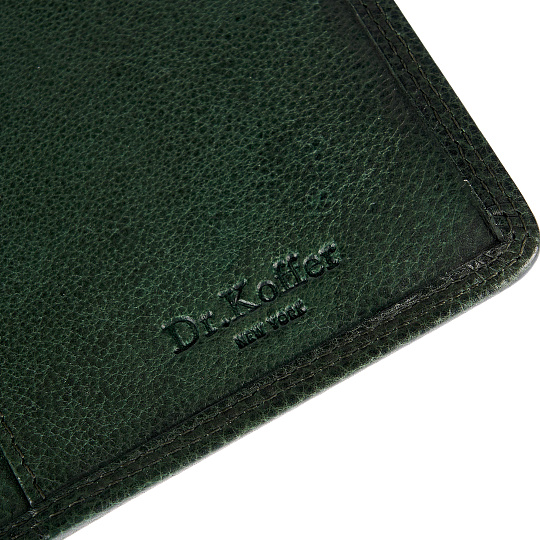 Портмоне Dr.Koffer из натуральной кожи зеленое