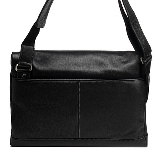 Сумка через плечо Dr.Koffer из натуральной кожи черная