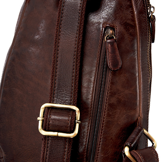 Рюкзак Dr.Koffer из натуральной кожи темно-коричневый