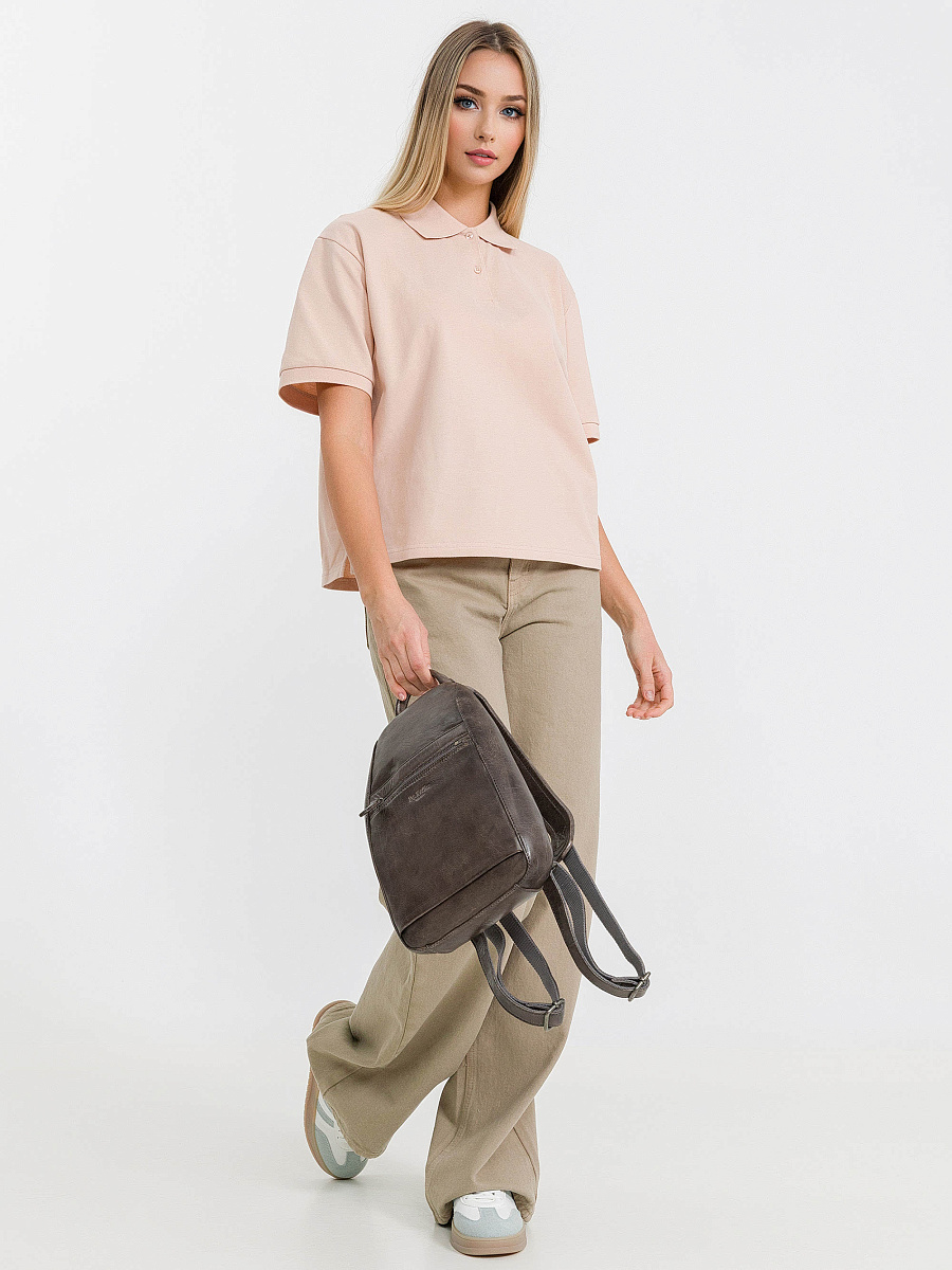 Рюкзак Dr.Koffer из натуральной кожи серый