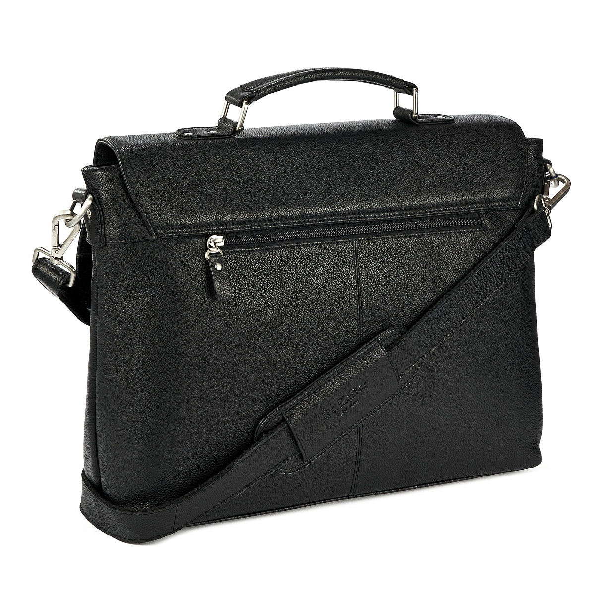 Портфель Dr.Koffer из натуральной кожи черный