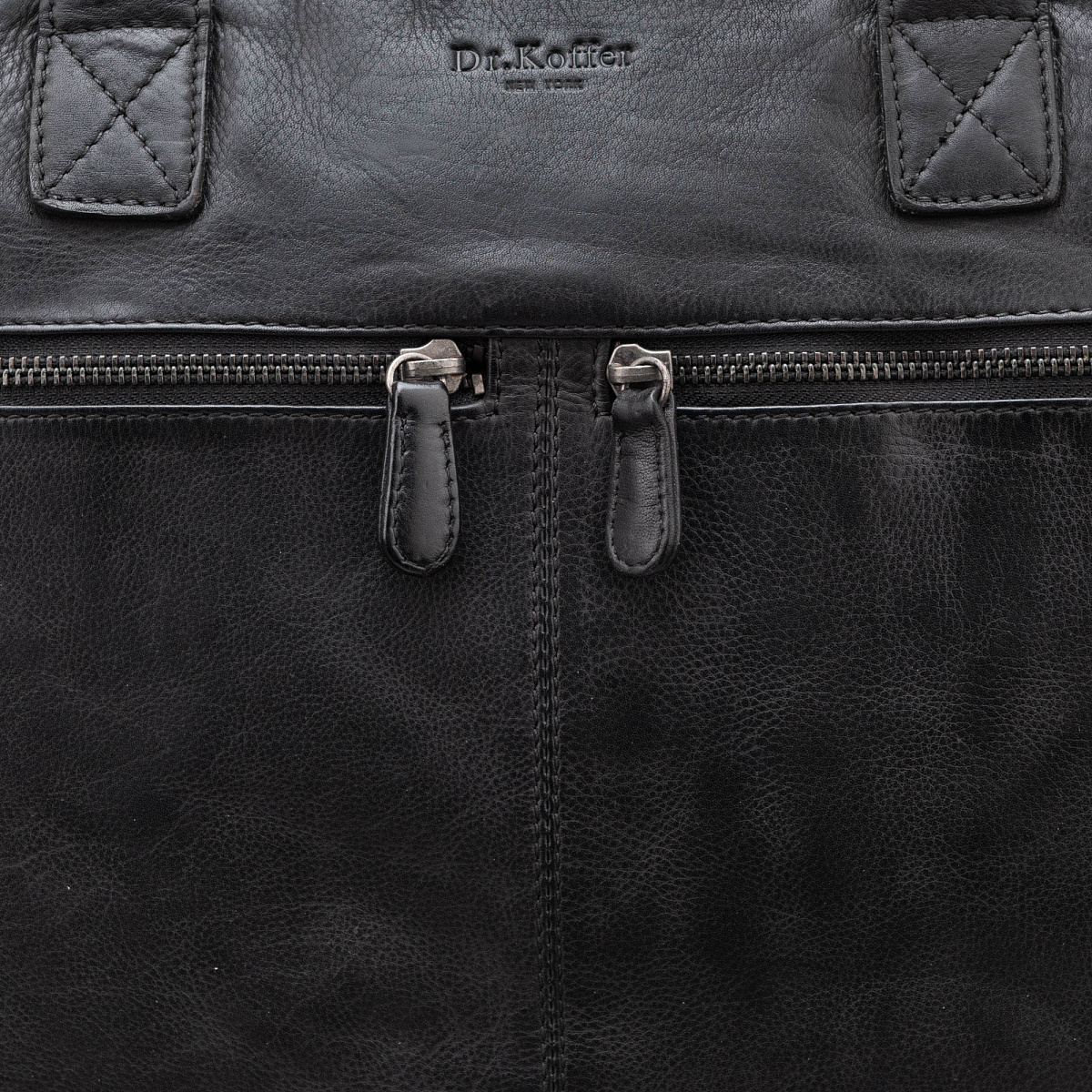 Деловая сумка Dr.Koffer из натуральной кожи черная