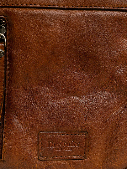 Сумка через плечо Dr.Koffer из натуральной кожи коричневая