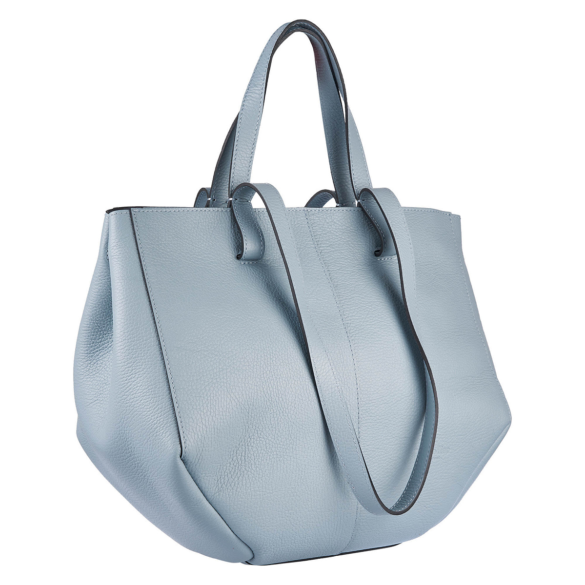 Женская сумка Dr. Koffer из натуральной кожи голубая