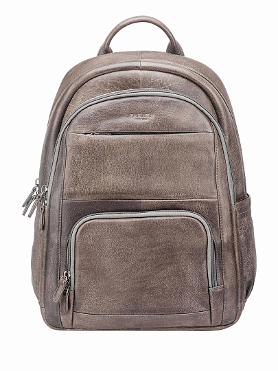Рюкзак Dr. Koffer из натуральной кожи серый