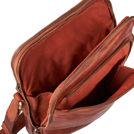 Сумка через плечо Dr.Koffer из натуральной кожи коричневая