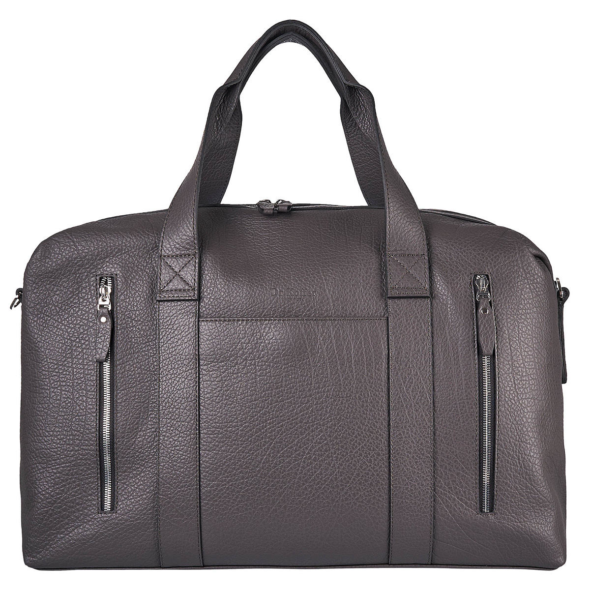 Сумка дорожная Dr.Koffer из натуральной кожи серая