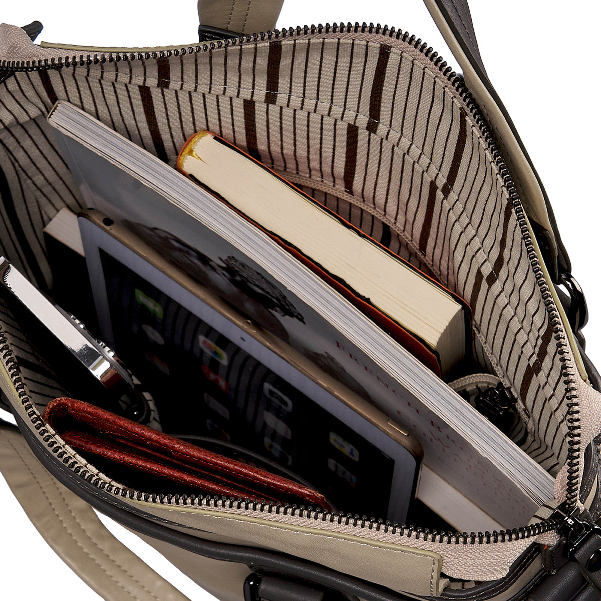 Сумка планшет Dr.Koffer из натуральной кожи бежевый