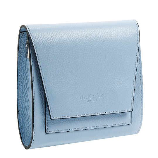 Женская сумка Dr. Koffer из натуральной кожи голубая