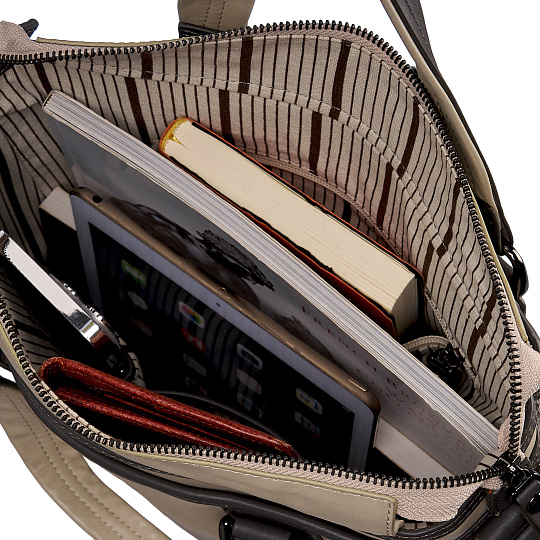 Сумка планшет Dr.Koffer из натуральной кожи бежевый