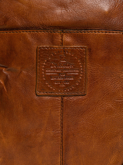 Сумка через плечо Dr.Koffer из натуральной кожи коричневая