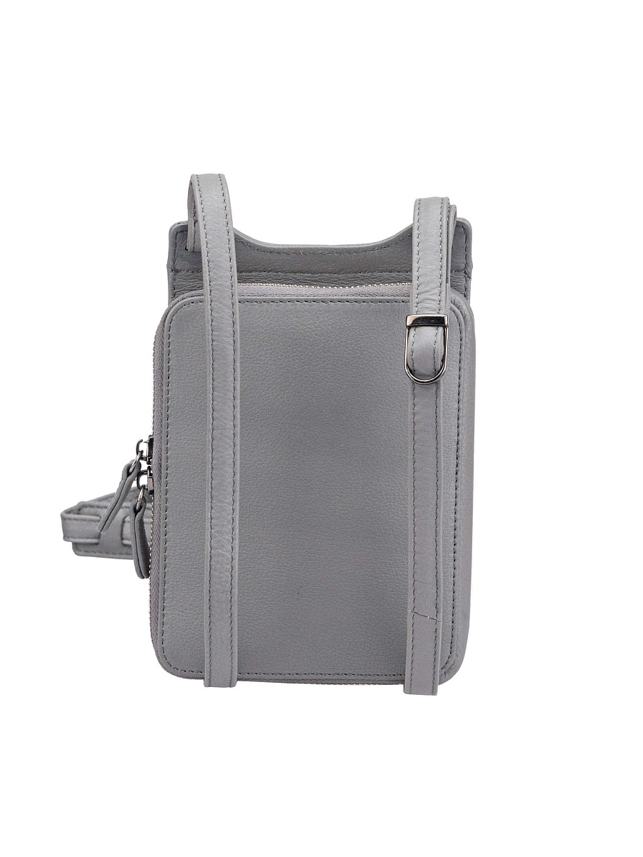 Сумка через плечо Dr.Koffer из натуральной кожи серая