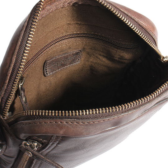 Сумка через плечо Dr.Koffer из натуральной кожи коричневая