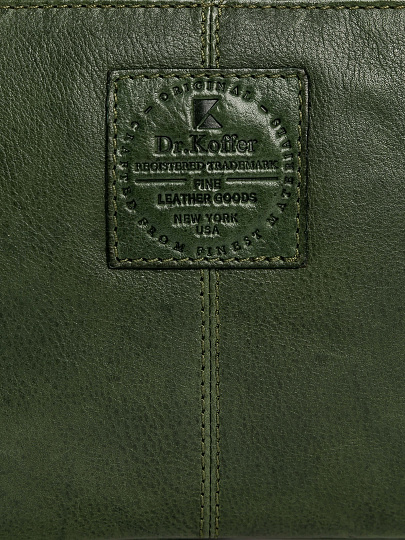 Сумка через плечо Dr.Koffer из натуральной кожи зеленая