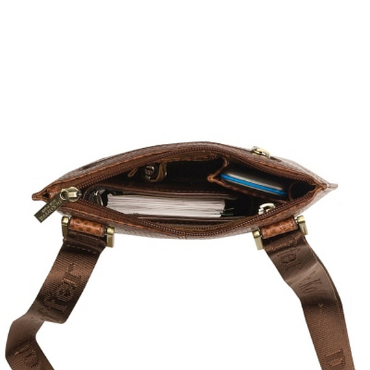 Сумка через плечо Dr.Koffer из натуральной кожи коричневая