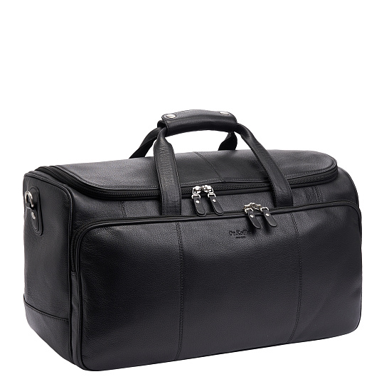 Сумка дорожная Dr.Koffer из натуральной кожи черная