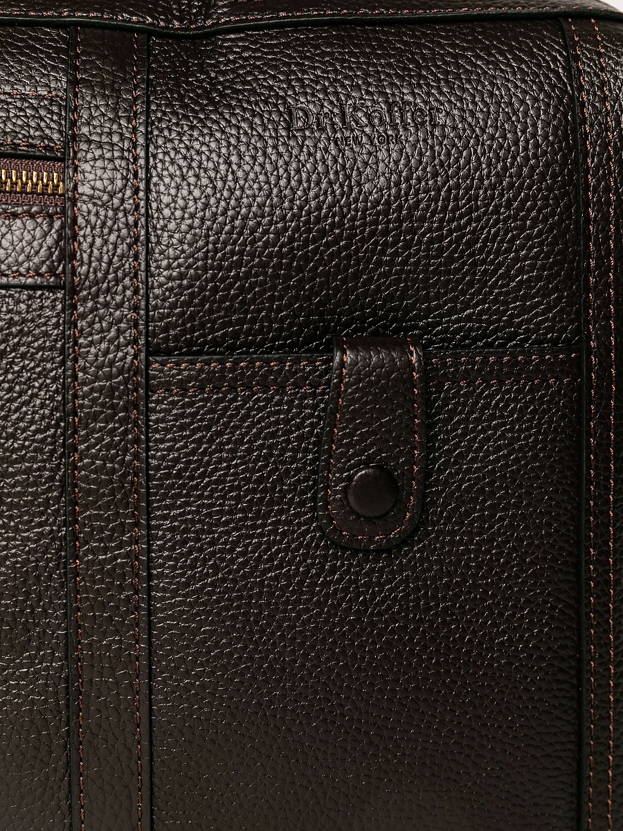 Дорожная сумка Dr. Koffer из натуральной кожи коричневая