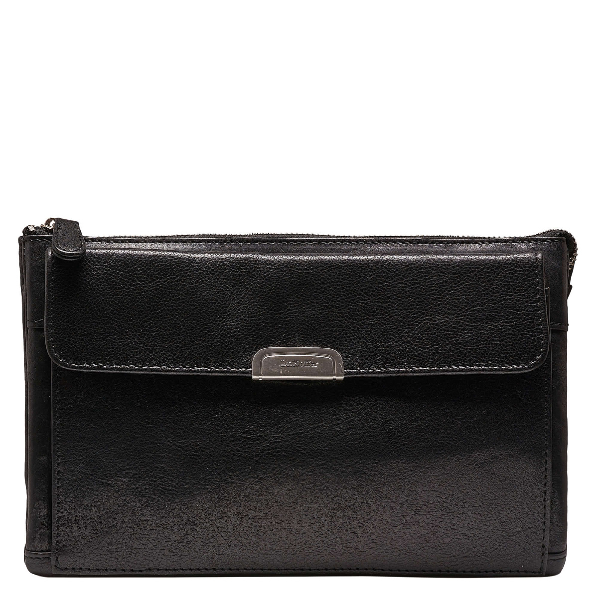 Сумка барсетка из натуральной кожи Dr. Koffer черная