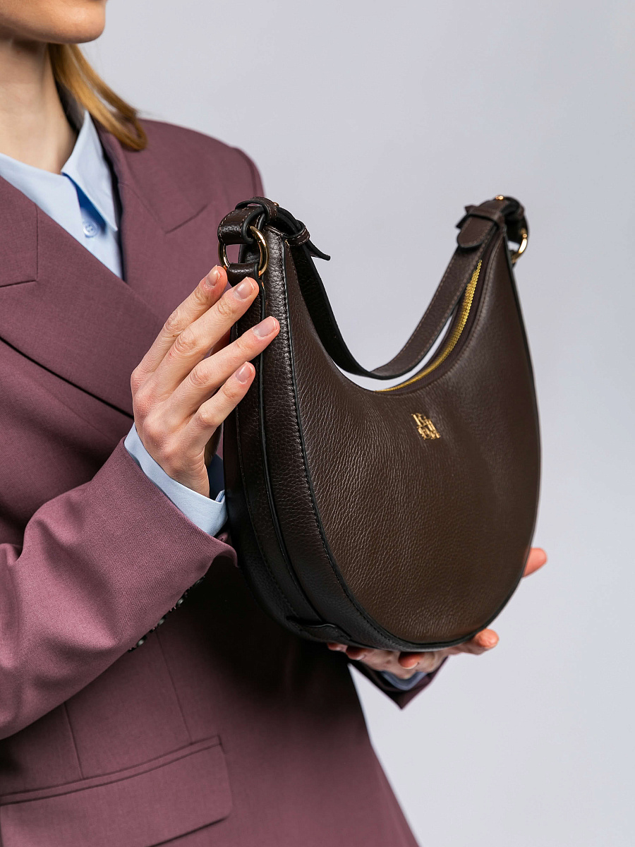 Женская сумка Dr. Koffer из натуральной кожи коричневая