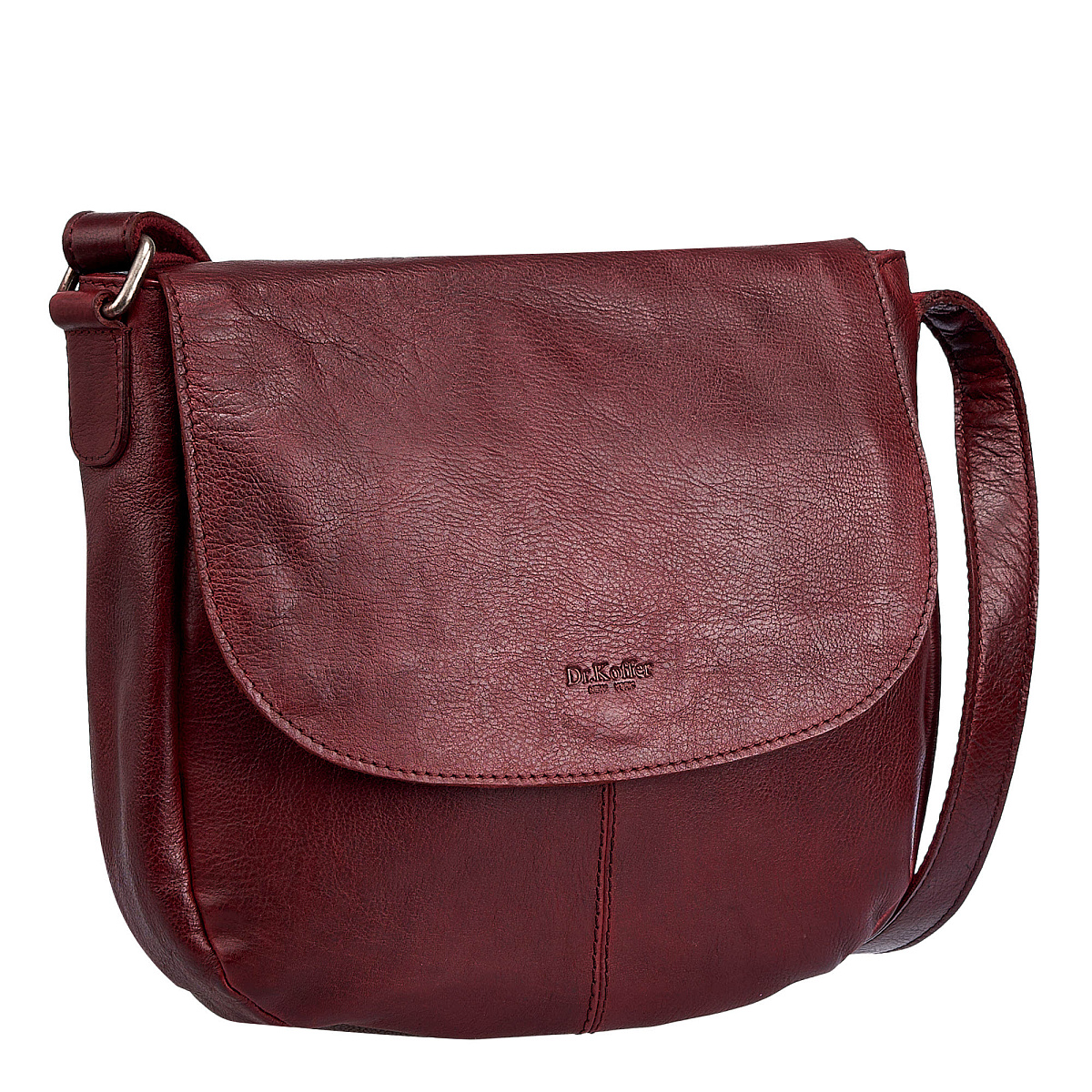 Женская сумка Dr. Koffer из натуральной кожи бордовая