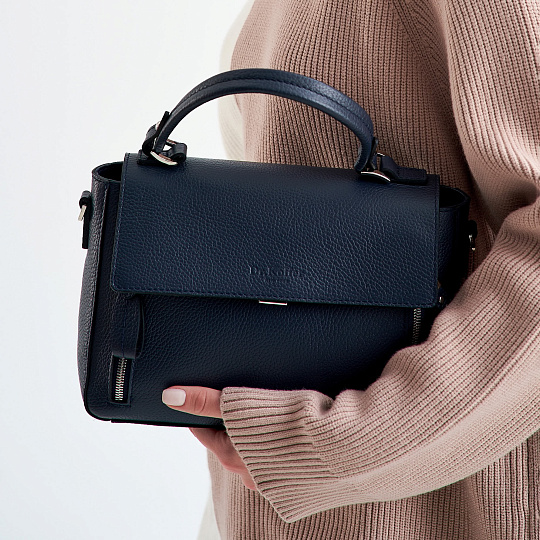 Женская сумка Dr. Koffer из натуральной кожи синяя