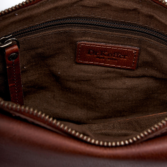 Сумка через плечо Dr.Koffer из натуральной кожи коричневая