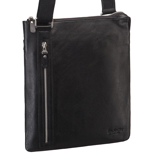 Сумка через плечо Dr.Koffer из натуральной кожи черная