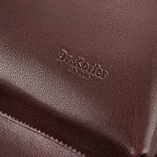 Рюкзак Dr.Koffer из натуральной кожи темно-коричневый