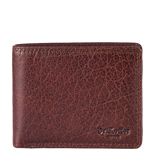 Портмоне Dr.Koffer из натуральной кожи коричневое