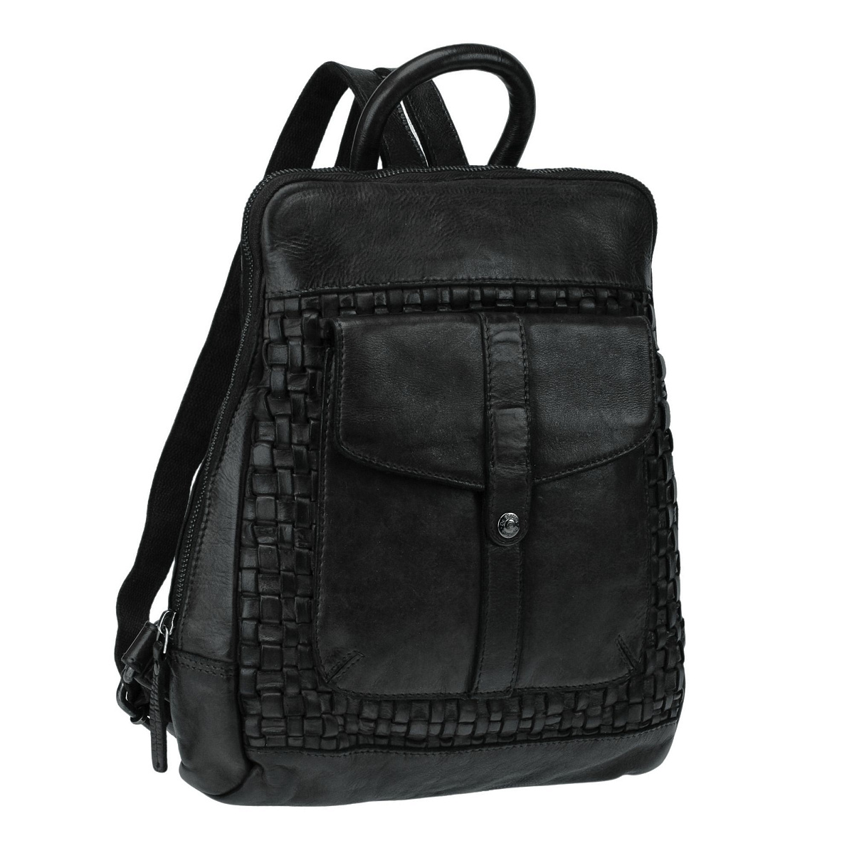 Рюкзак Dr.Koffer из натуральной кожи черный